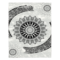 Grantham 1477 Grey Black Patterned Modern Rug - Rugs Of Beauty - 1