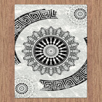 Grantham 1477 Grey Black Patterned Modern Rug - Rugs Of Beauty - 3