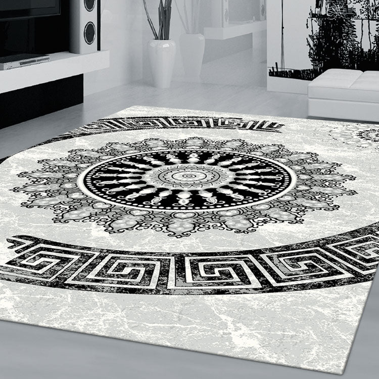 Grantham 1477 Grey Black Patterned Modern Rug - Rugs Of Beauty - 2