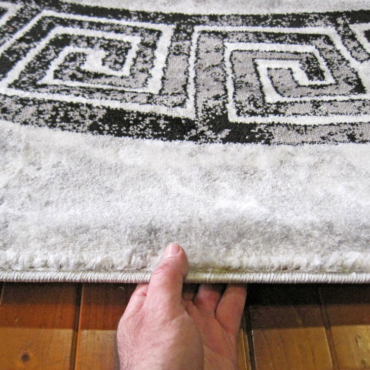 Grantham 1477 Grey Black Patterned Modern Rug - Rugs Of Beauty - 5