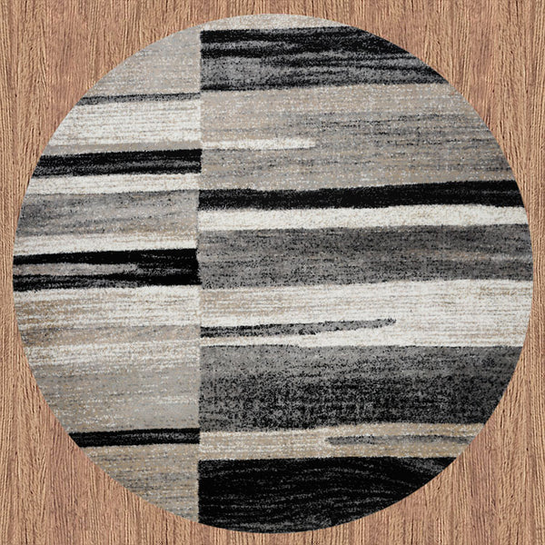 Grantham 1481 Grey Patterned Modern Round Rug - Rugs Of Beauty - 2