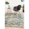 Denzel Blue Beige Floral Patterned Motif Modern Rug - Rugs Of Beauty - 4