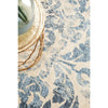 Denzel Blue Beige Floral Patterned Motif Modern Rug - Rugs Of Beauty - 6