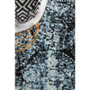 Denzel Faded Light Blue Navy Blue Beige Motif Modern Rug - Rugs Of Beauty - 6
