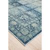 Denzel Blue Grey Beige Patchwork Pattern With Floral Motif Border Rug - Rugs Of Beauty - 9