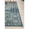 Denzel Blue Grey Beige Patchwork Pattern With Floral Motif Border Rug - Rugs Of Beauty - 8