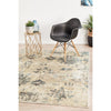 Denzel Faded Blue, Beige, Bone and Black Floral Motif Modern Rug - Rugs Of Beauty - 4