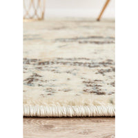 Denzel Faded Blue, Beige, Bone and Black Floral Motif Modern Rug - Rugs Of Beauty - 7