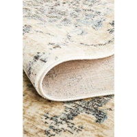 Denzel Faded Blue, Beige, Bone and Black Floral Motif Modern Rug - Rugs Of Beauty - 10