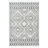 Saguenay 741 Tribal Monochrome Shaggy Rug - Rugs Of Beauty - 1