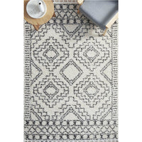 Saguenay 741 Tribal Monochrome Shaggy Rug - Rugs Of Beauty - 2