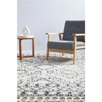 Saguenay 741 Tribal Monochrome Shaggy Rug - Rugs Of Beauty - 3