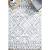 Saguenay 742 Tribal Monochrome Shaggy Rug - Rugs Of Beauty - 2