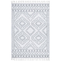 Saguenay 742 Tribal Monochrome Shaggy Rug - Rugs Of Beauty - 1