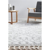 Saguenay 742 Tribal Monochrome Shaggy Rug - Rugs Of Beauty - 3