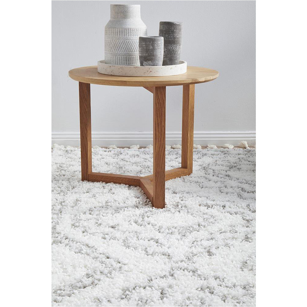 Saguenay 742 Tribal Monochrome Shaggy Rug - Rugs Of Beauty - 7