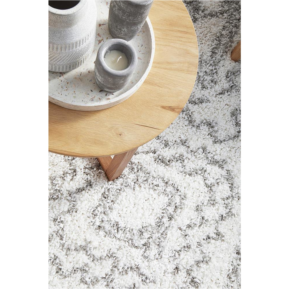 Saguenay 742 Tribal Monochrome Shaggy Rug - Rugs Of Beauty - 9