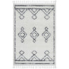 Saguenay 743 Tribal Monochrome Shaggy Rug - Rugs Of Beauty - 1