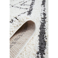 Saguenay 743 Tribal Monochrome Shaggy Rug - Rugs Of Beauty - 7