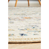 Salerno 1630 Silver Grey Multi Colour Transitional Medallion Patterned Round Rug - Rugs Of Beauty - 7