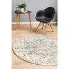 Salerno 1630 Silver Grey Multi Colour Transitional Medallion Patterned Round Rug - Rugs Of Beauty - 2