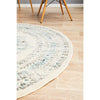 Salerno 1631 White Multi Colour Transitional Medallion Patterned Round Rug - Rugs Of Beauty - 9