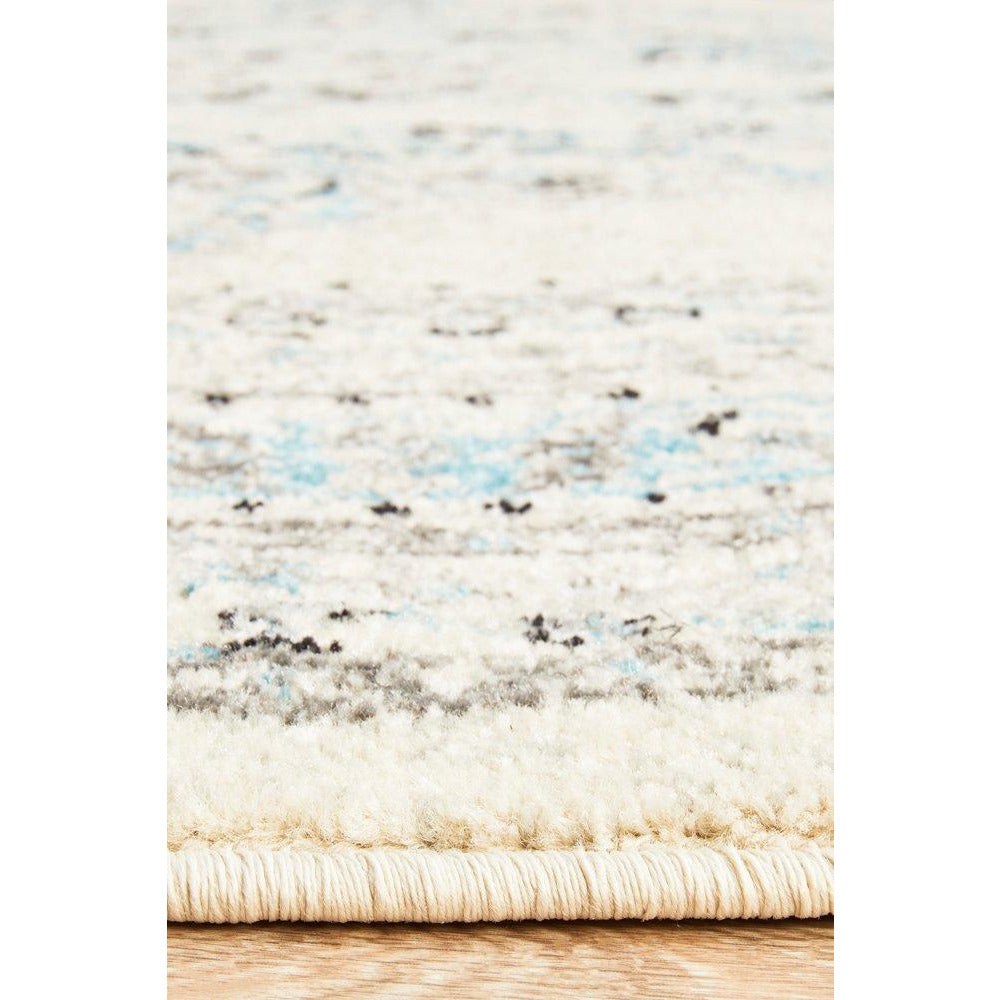 Salerno 1631 White Multi Colour Transitional Medallion Patterned Round Rug - Rugs Of Beauty - 7