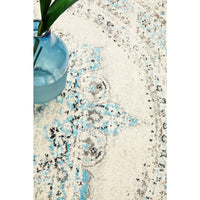 Salerno 1631 White Multi Colour Transitional Medallion Patterned Round Rug - Rugs Of Beauty - 8