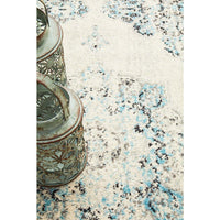 Salerno 1631 White Multi Colour Transitional Medallion Patterned Runner Rug - Rugs Of Beauty - 6