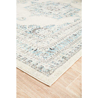 Salerno 1631 White Multi Colour Transitional Medallion Patterned Rug - Rugs Of Beauty - 5