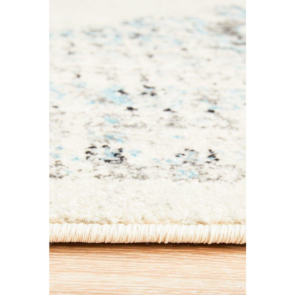 Salerno 1631 White Multi Colour Transitional Medallion Patterned Rug - Rugs Of Beauty - 7