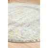Salerno 1633 Grey Multi Colour Distressed Transitional Medallion Patterned Round Rug - Rugs Of Beauty - 7