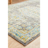 Salerno 1633 Grey Multi Colour Distressed Transitional Medallion Patterned Runner Rug - Rugs Of Beauty - 7