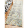 Salerno 1633 Grey Multi Colour Distressed Transitional Medallion Patterned Runner Rug - Rugs Of Beauty - 3