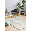 Salerno 1633 Grey Multi Colour Distressed Transitional Medallion Patterned Rug - Rugs Of Beauty - 3