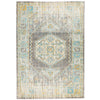 Salerno 1633 Grey Multi Colour Distressed Transitional Medallion Patterned Rug - Rugs Of Beauty - 1