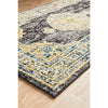Salerno 1634 Charcoal Grey Multi Colour Transitional Medallion Patterned Runner Rug - Rugs Of Beauty - 6