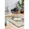 Salerno 1634 Charcoal Grey Multi Colour Transitional Medallion Patterned Rug - Rugs Of Beauty - 4