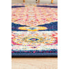 Salerno 1635 Blue Purple Multi Colour Transitional Medallion Patterned Round Rug - Rugs Of Beauty - 7