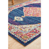 Salerno 1635 Blue Purple Multi Colour Transitional Medallion Patterned Runner Rug - Rugs Of Beauty - 6