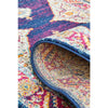 Salerno 1635 Blue Purple Multi Colour Transitional Medallion Patterned Runner Rug - Rugs Of Beauty - 9