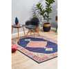 Salerno 1635 Blue Purple Multi Colour Transitional Medallion Patterned Rug - Rugs Of Beauty - 3