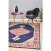 Salerno 1635 Blue Purple Multi Colour Transitional Medallion Patterned Rug - Rugs Of Beauty - 4