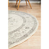 Salerno 1636 Silver Grey Multi Colour Transitional Medallion Patterned Round Rug - Rugs Of Beauty - 5