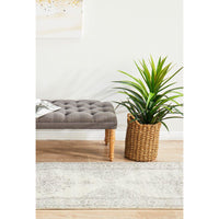 Salerno 1636 Silver Grey Multi Colour Transitional Medallion Patterned Runner Rug - Rugs Of Beauty - 4