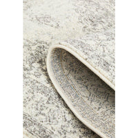 Salerno 1636 Silver Grey Multi Colour Transitional Medallion Patterned Runner Rug - Rugs Of Beauty - 9