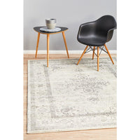 Salerno 1636 Silver Grey Multi Colour Transitional Medallion Patterned Rug - Rugs Of Beauty - 3