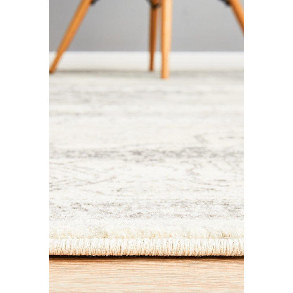 Salerno 1636 Silver Grey Multi Colour Transitional Medallion Patterned Rug - Rugs Of Beauty - 6