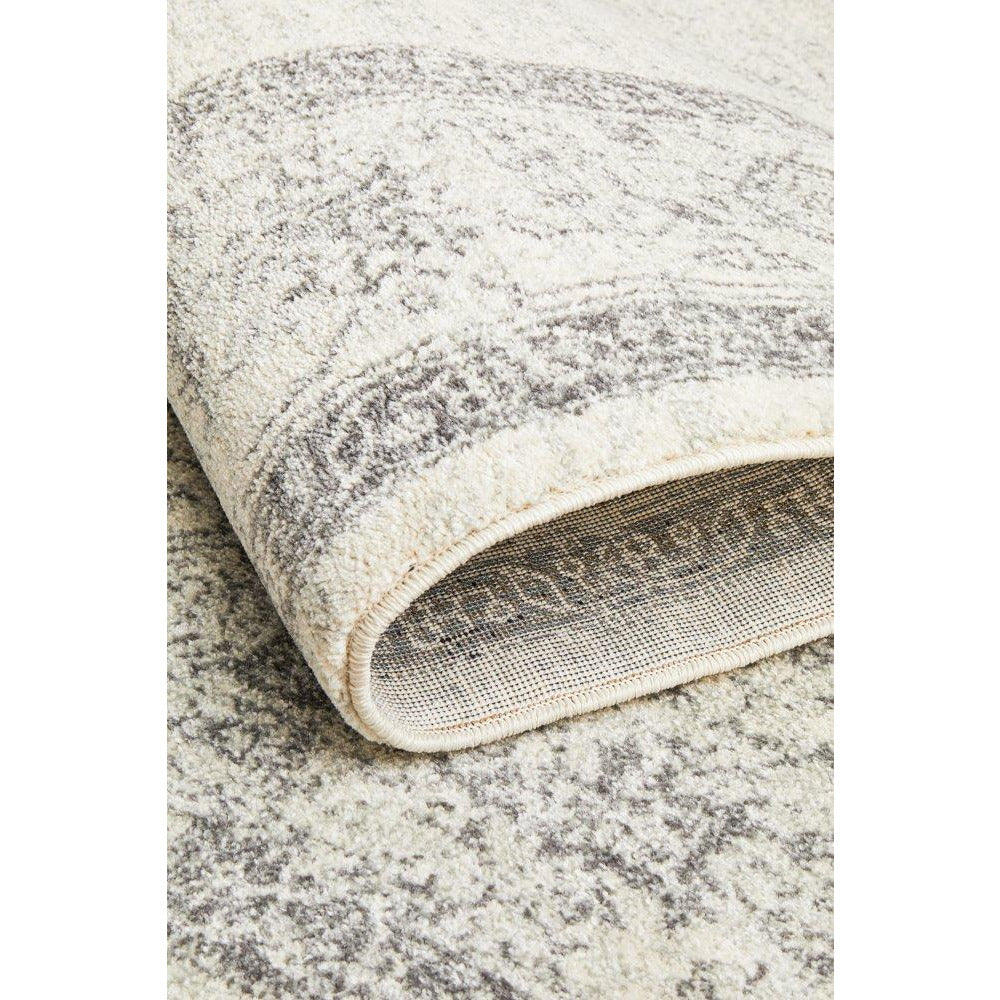 Salerno 1636 Silver Grey Multi Colour Transitional Medallion Patterned Rug - Rugs Of Beauty - 9