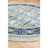 Salerno 1637 Blue Multi Colour Transitional Patterned Round Rug - Rugs Of Beauty - 7